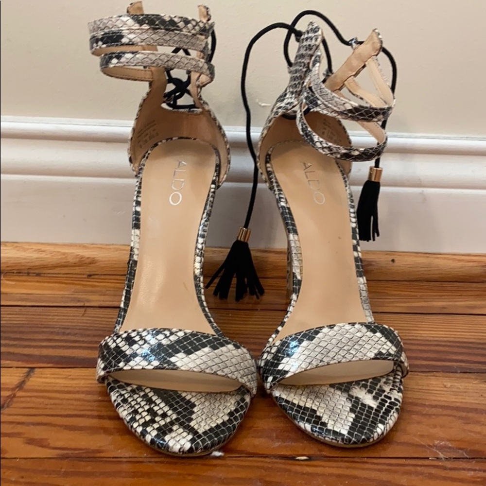 Snakeskin pumps